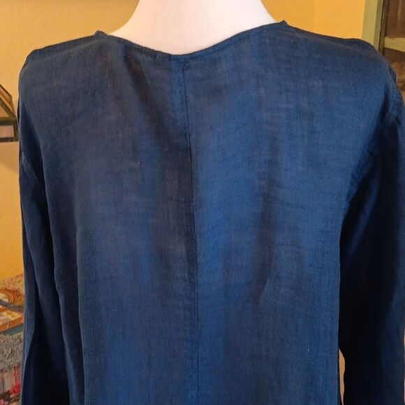 Kleen Linen Long Sleeve Tunic. Cottagecore. Lagenlook - Picture 6 of 11
